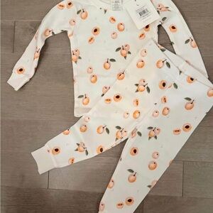 Petit Lem Peach Print Pajamas 12 months